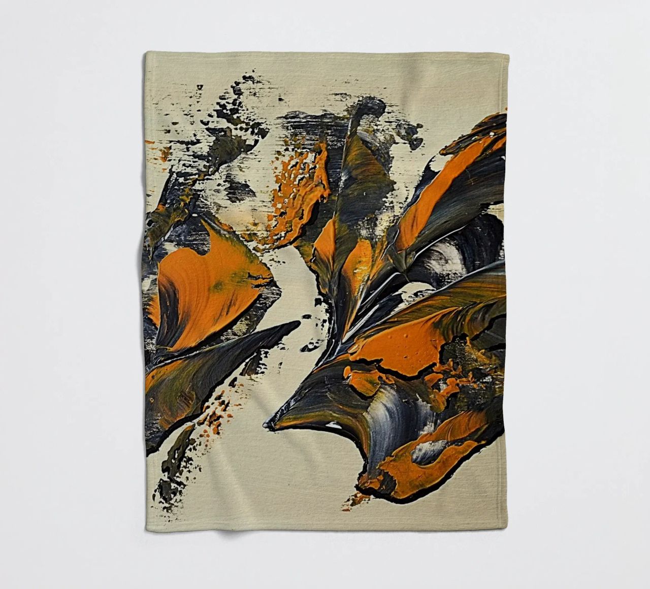 MESSAGE FROM THE HEART 23 coperta in pile da Thierry Vobmann Abstract painting