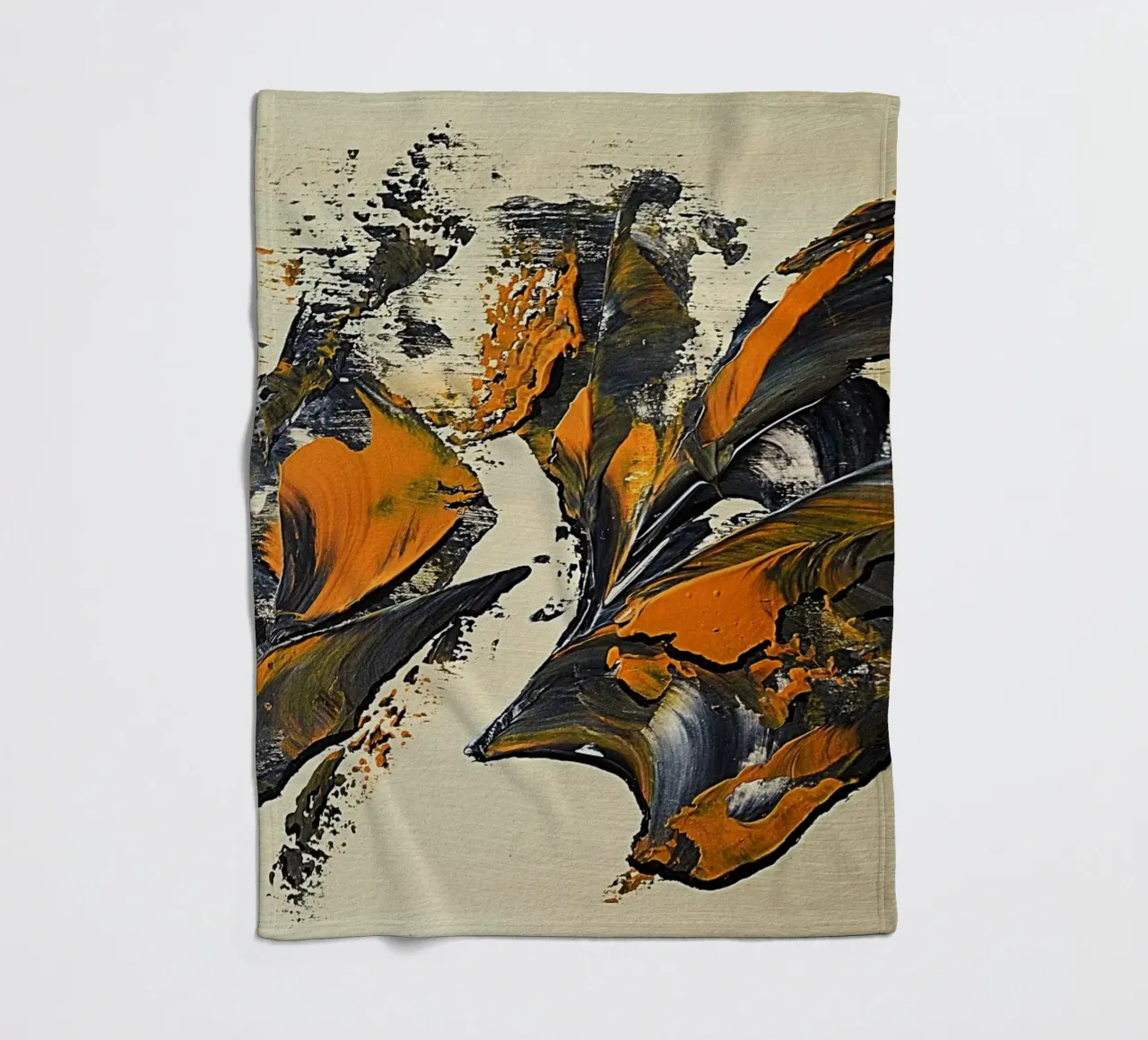 MESSAGE FROM THE HEART 23 coperta in pile da Thierry Vobmann Abstract painting