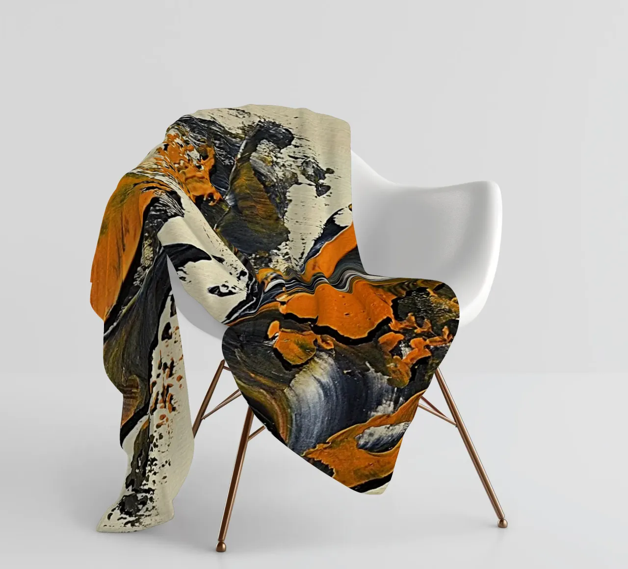 MESSAGE FROM THE HEART 23 coperta in pile da Thierry Vobmann Abstract painting