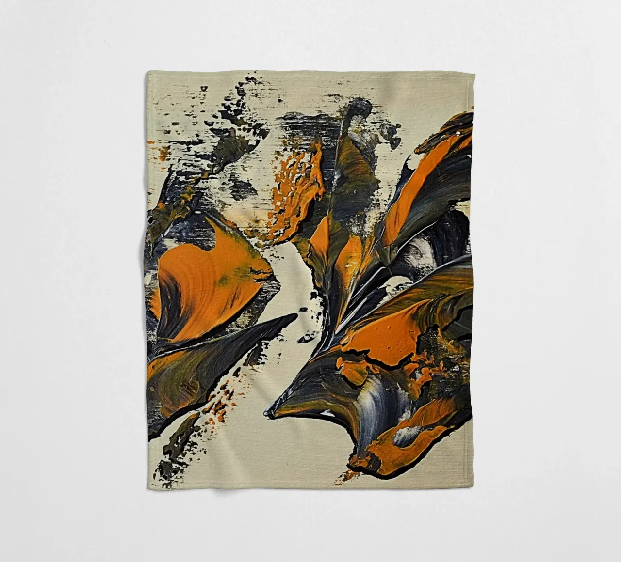 MESSAGE FROM THE HEART 23 coperta in pile da Thierry Vobmann Abstract painting