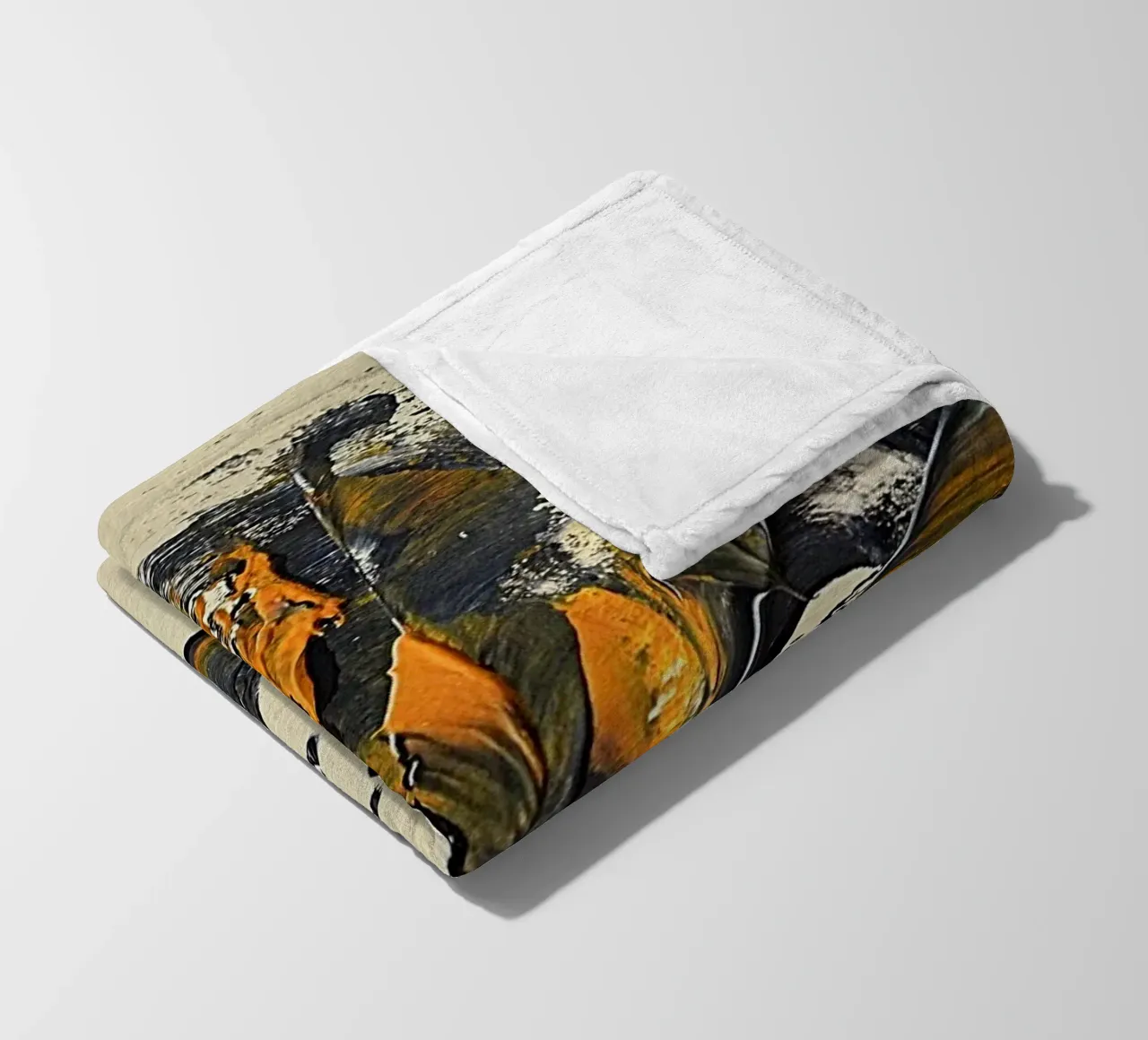 MESSAGE FROM THE HEART 23 coperta in pile da Thierry Vobmann Abstract painting