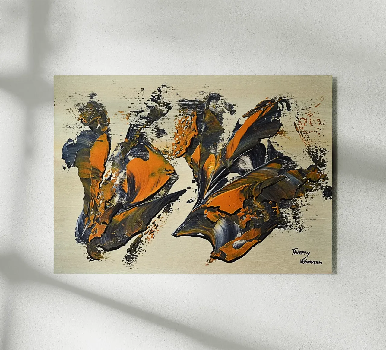 MESSAGE FROM THE HEART 23 acryl van Thierry Vobmann Abstract painting