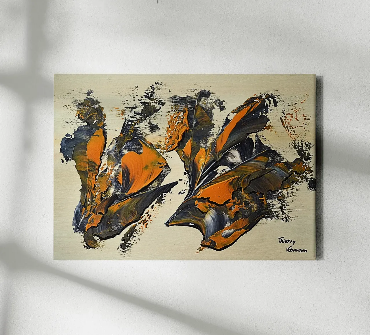 MESSAGE FROM THE HEART 23 Leinwand von Thierry Vobmann Abstract painting