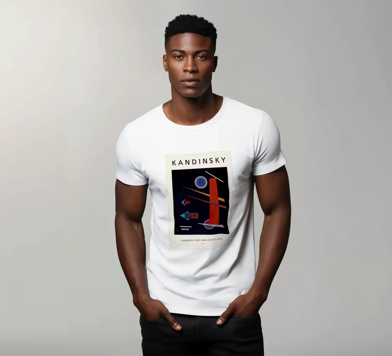 Kandinsky - Powerful Red (Mächtiges Rot) t-shirt da ARTOTHEK