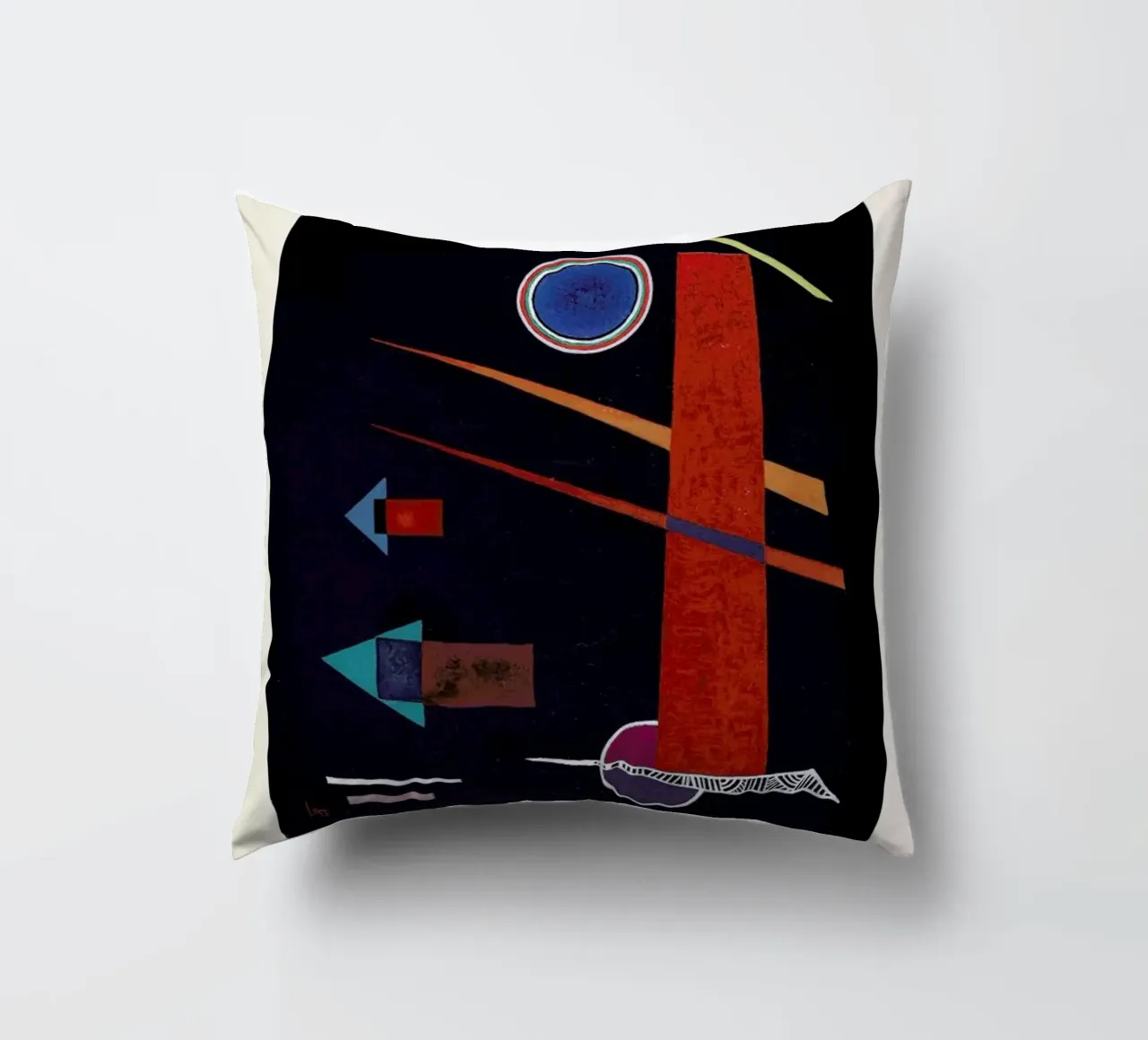 Kandinsky - Powerful Red (Mächtiges Rot) cuscino da ARTOTHEK