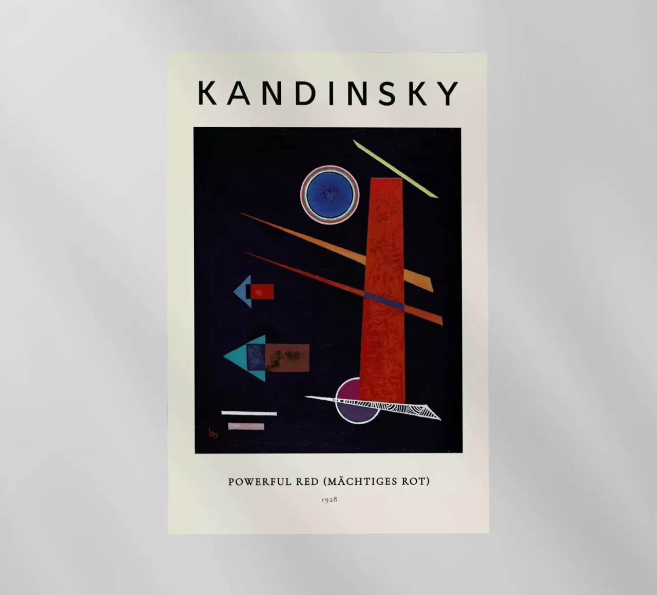 Kandinsky - Powerful Red (Mächtiges Rot) pellicola backlit da ARTOTHEK