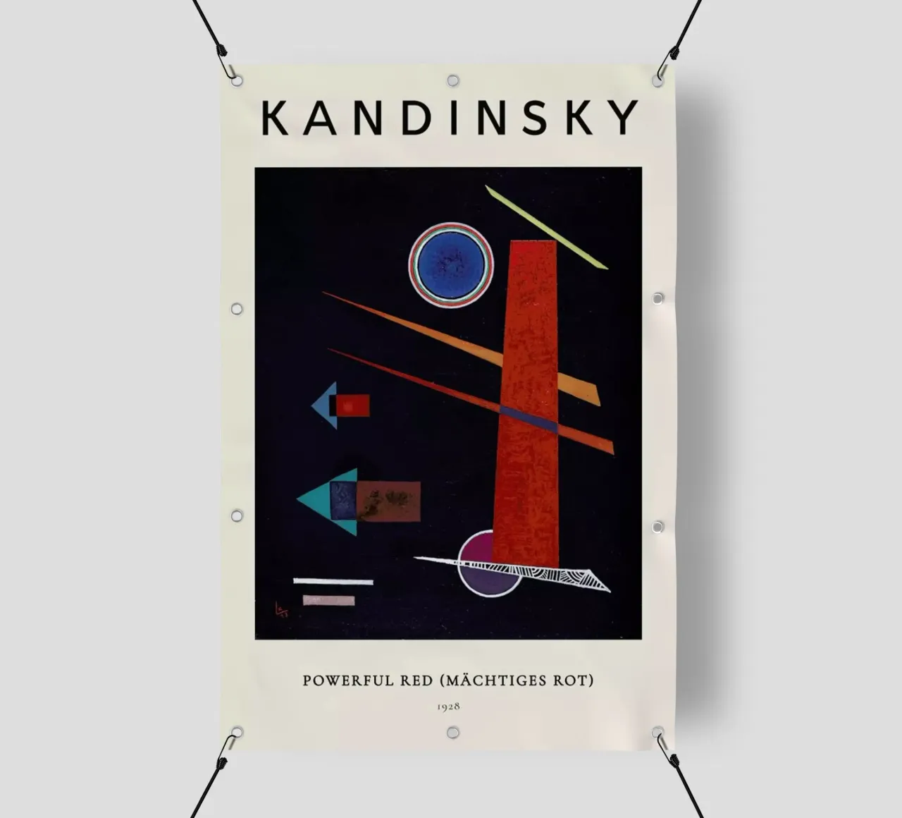Kandinsky - Powerful Red (Mächtiges Rot) telo in pvc da ARTOTHEK