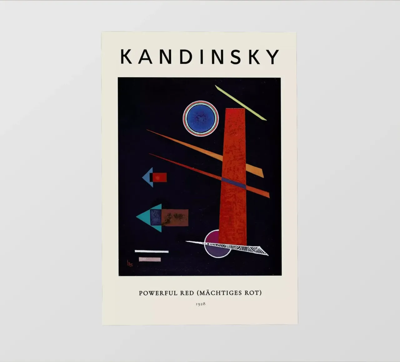 Kandinsky - Powerful Red (Mächtiges Rot) telo in pvc da ARTOTHEK