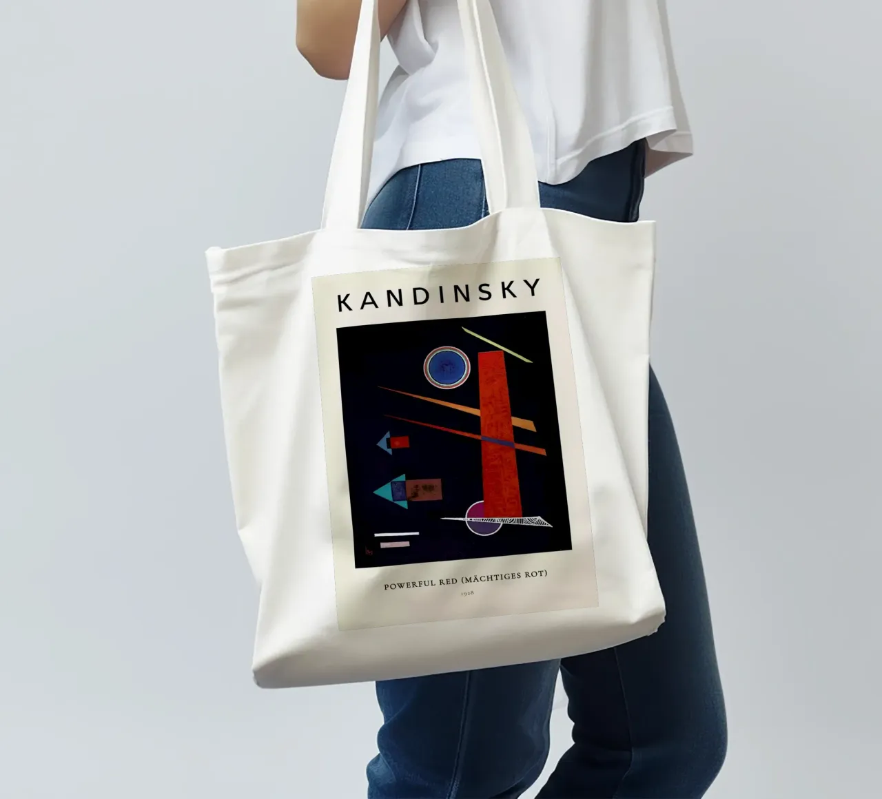 Kandinsky - Powerful Red (Mächtiges Rot) borsa in juta da ARTOTHEK