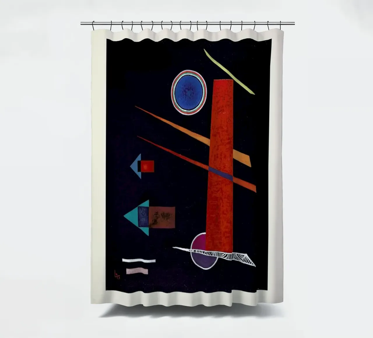Kandinsky - Powerful Red (Mächtiges Rot) tenda da doccia da ARTOTHEK