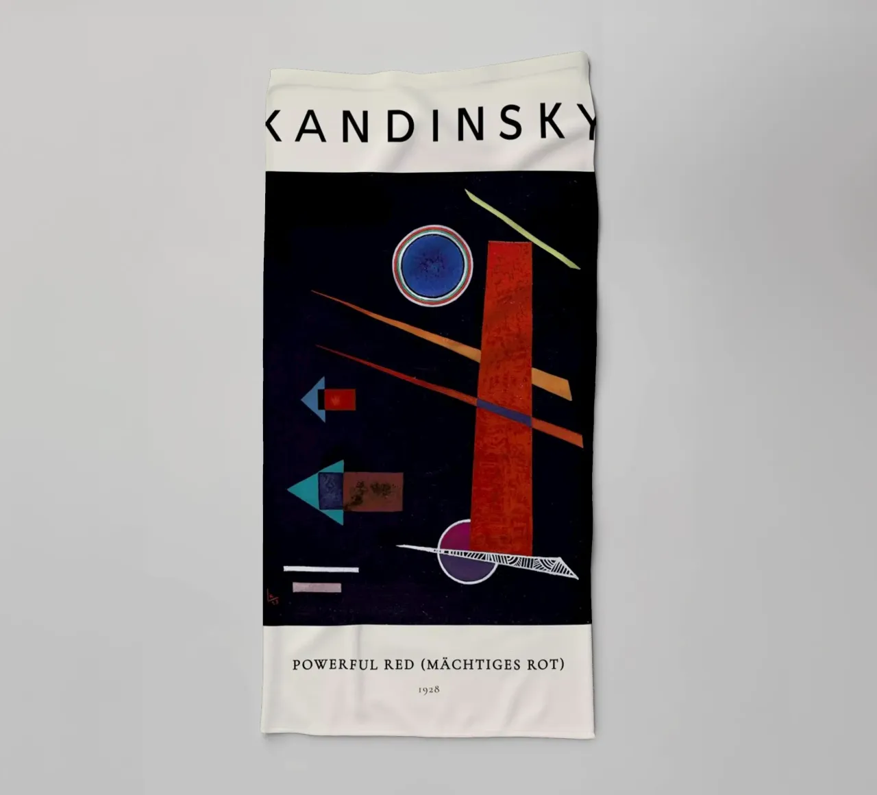 Kandinsky - Powerful Red (Mächtiges Rot) asciugamano da bagno da ARTOTHEK