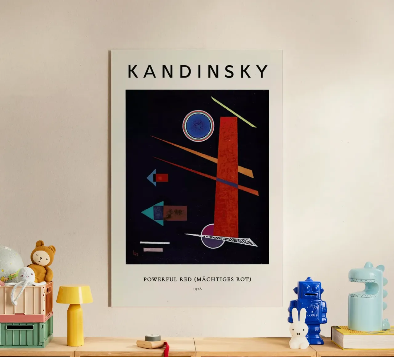 Kandinsky - Powerful Red (Mächtiges Rot) plexiglass da ARTOTHEK