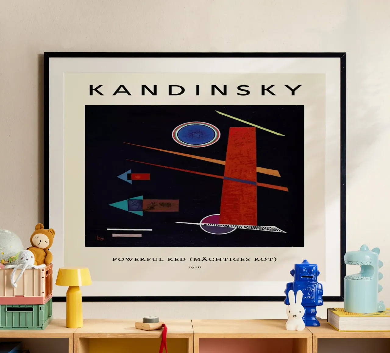 Kandinsky - Powerful Red (Mächtiges Rot) carta hahnemühle da ARTOTHEK