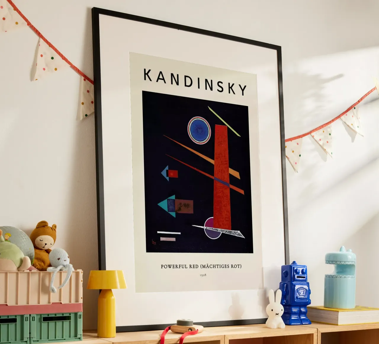Kandinsky - Powerful Red (Mächtiges Rot) carta hahnemühle da ARTOTHEK
