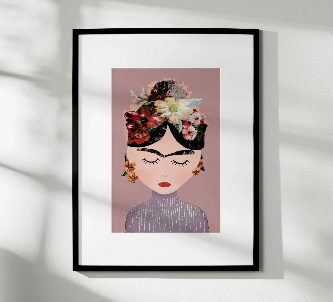 Frida (Pastel) poster with aluminum frame by treechild