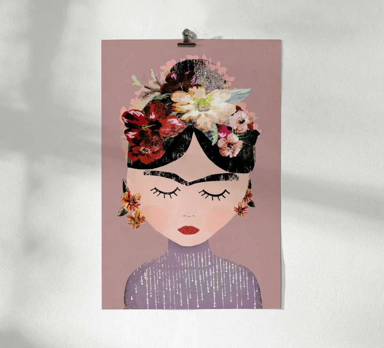 Frida (Pastel) poster with aluminum frame by treechild