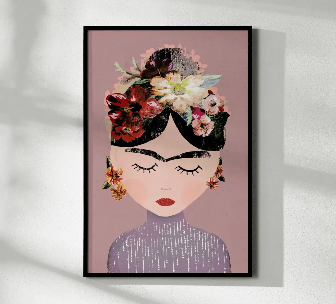 Frida (Pastel) poster with aluminum frame by treechild