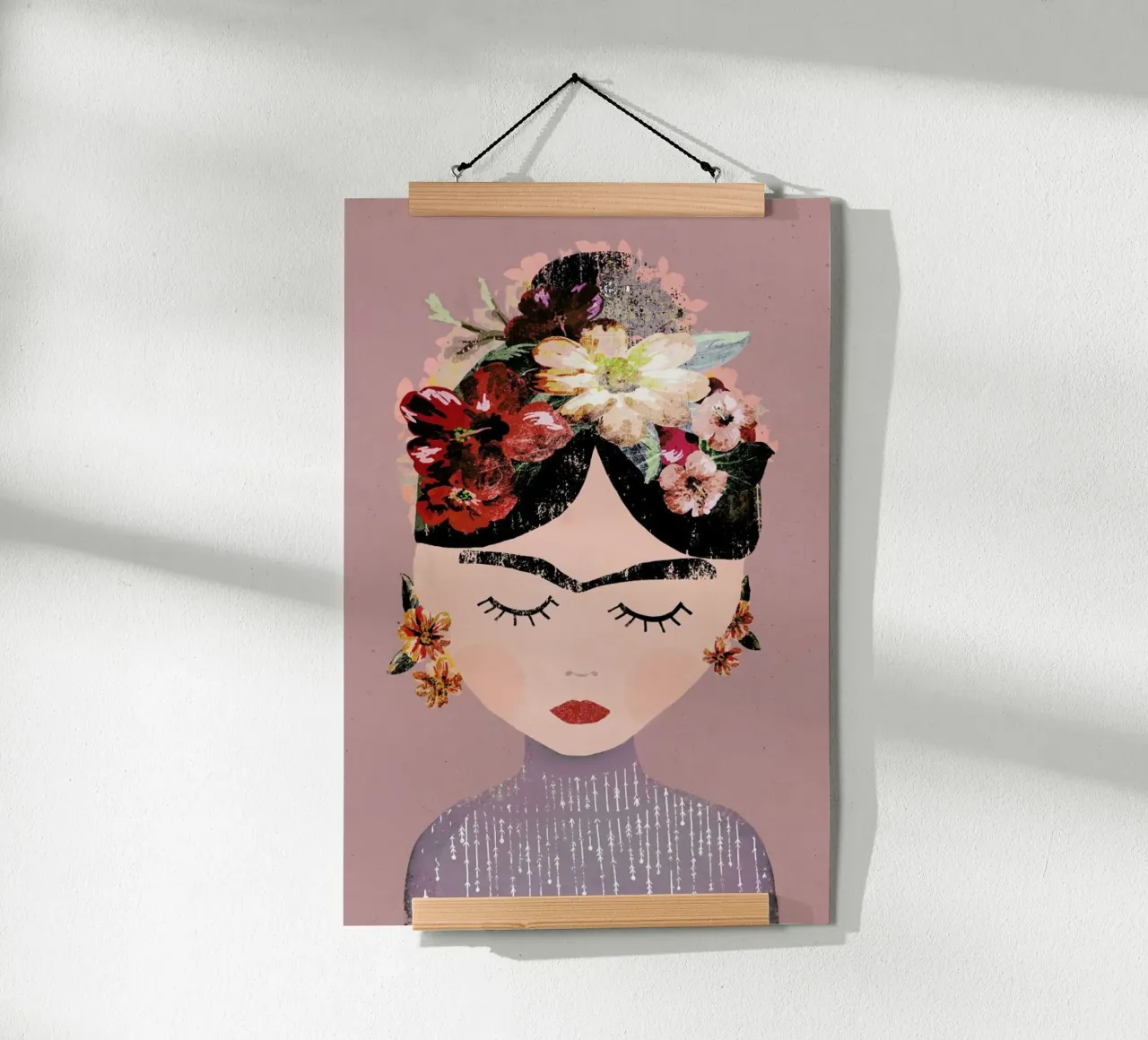 Frida (Pastel) poster with aluminum frame by treechild