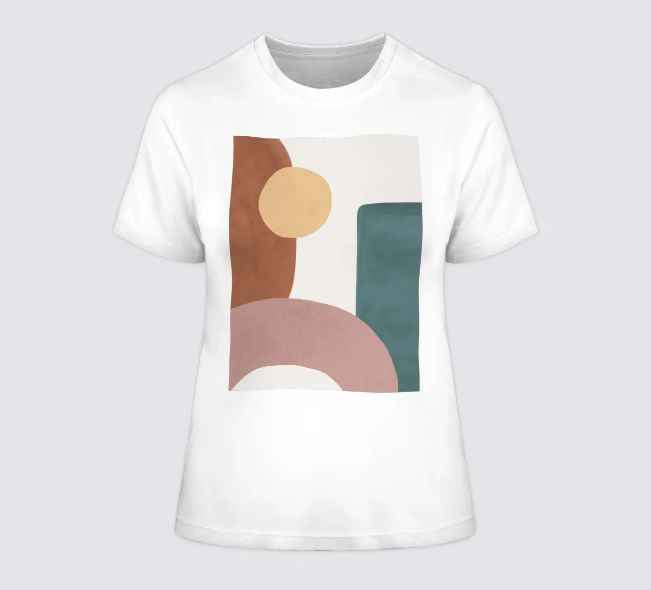 Abstract Earth 1-1 - Painted Shapes women's fitted t-shirt by MoonlightPrint
