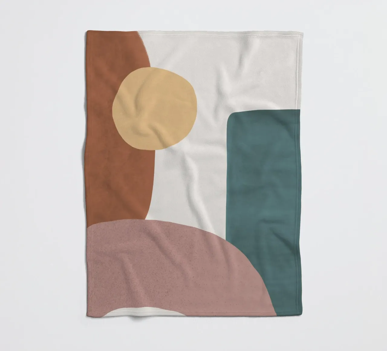 Abstract Earth 1-1 - Painted Shapes fleece blanket by MoonlightPrint