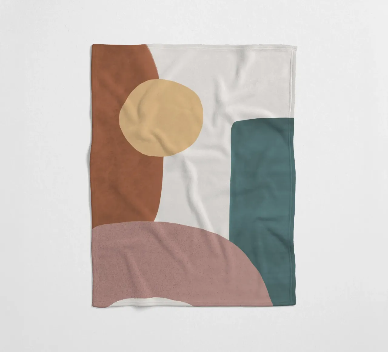Abstract Earth 1-1 - Painted Shapes fleece blanket by MoonlightPrint