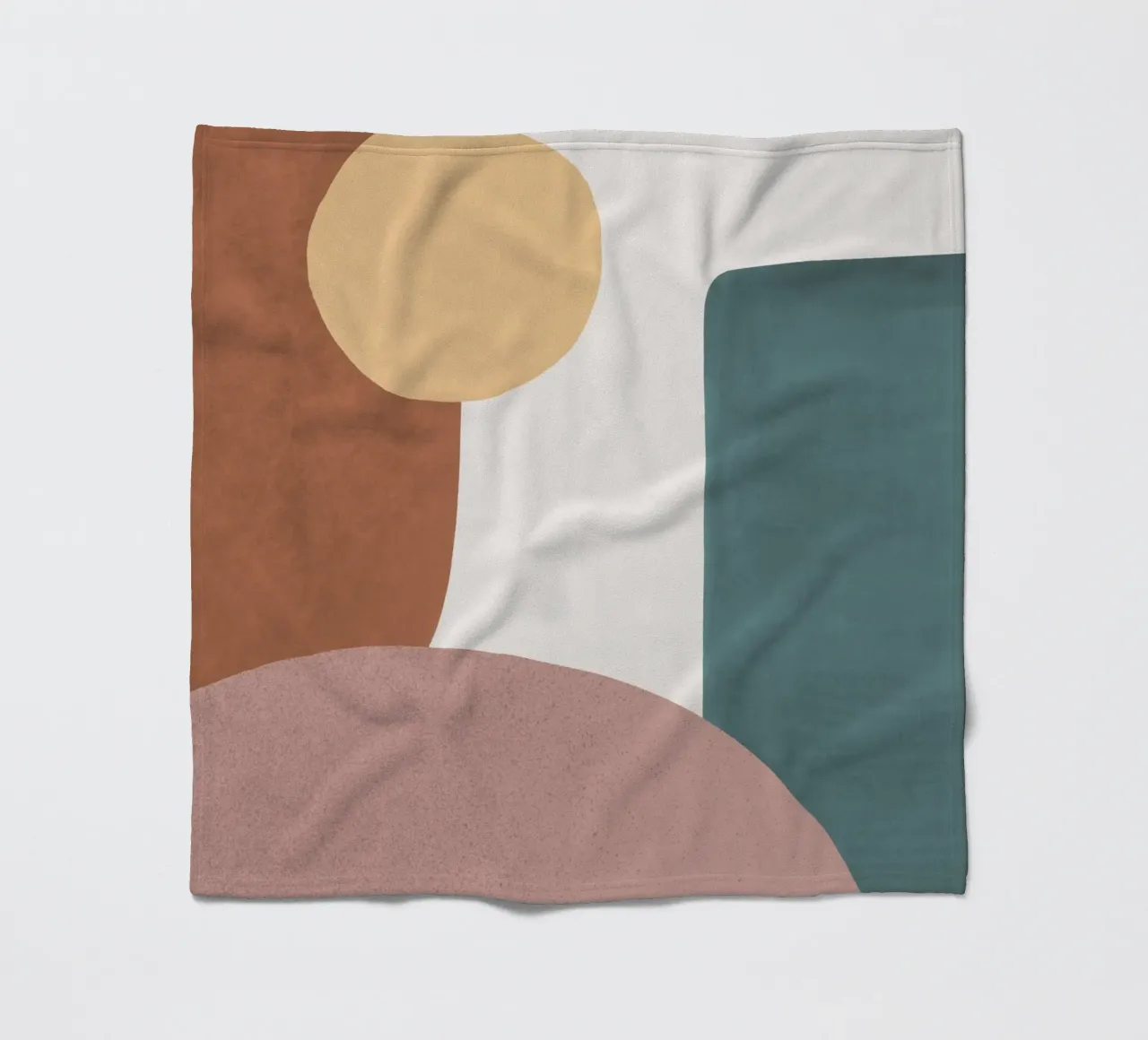 Abstract Earth 1-1 - Painted Shapes fleece blanket by MoonlightPrint