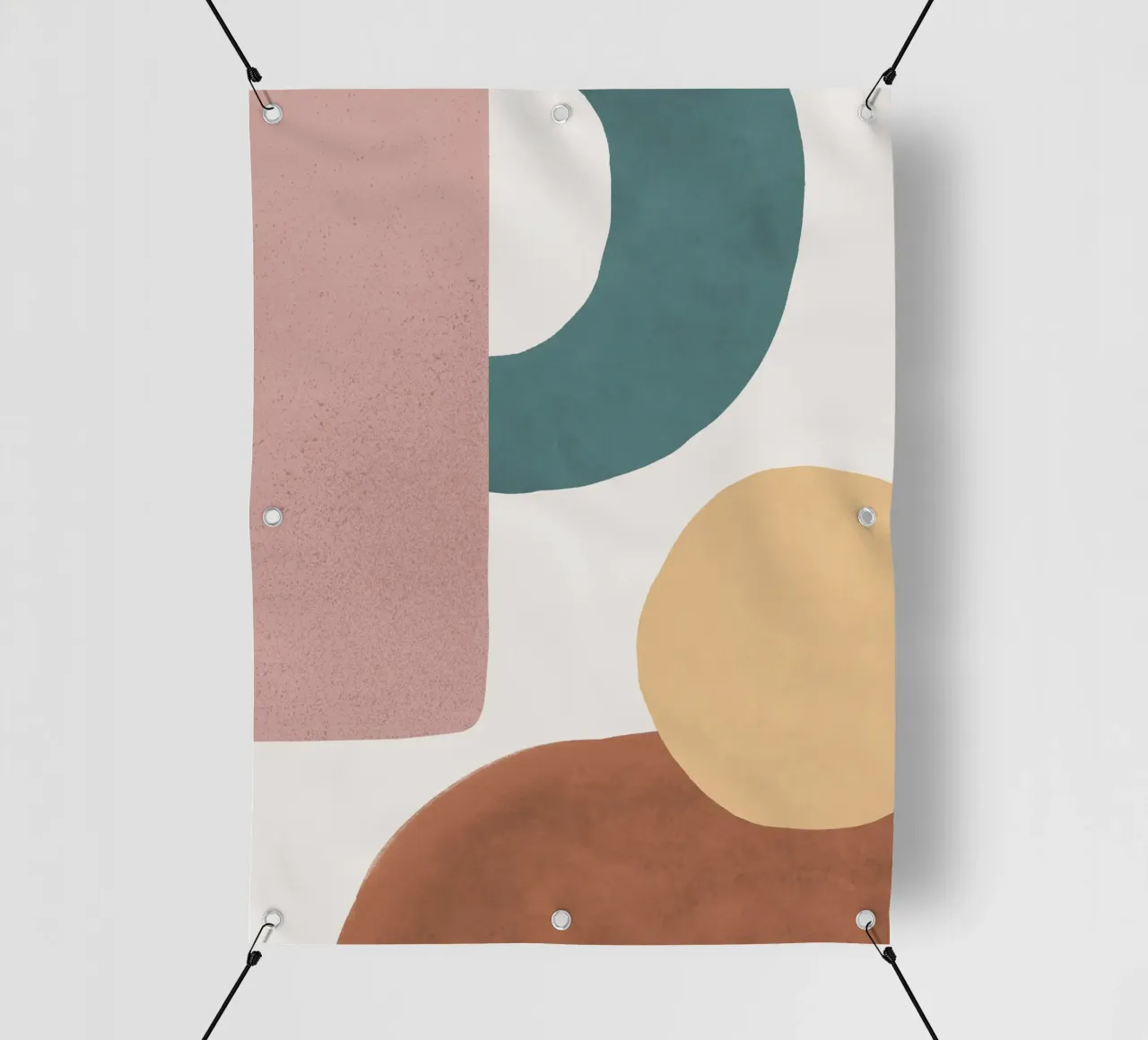 Terra astratta 1-2 - Forme dipinte telo in pvc da MoonlightPrint