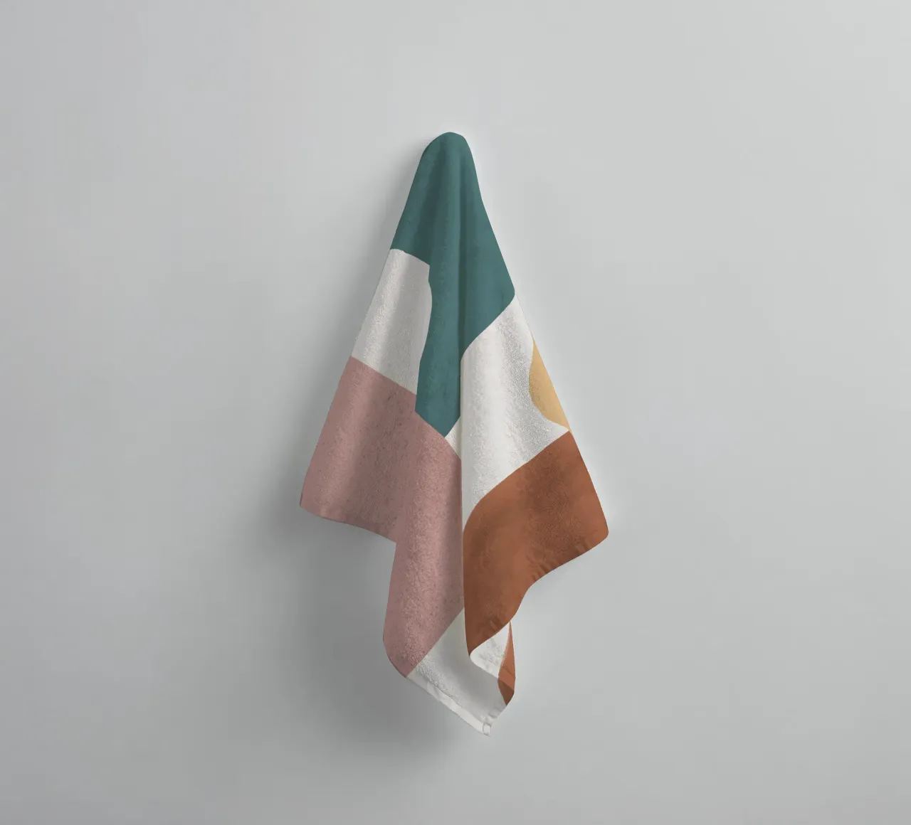 Abstracte Aarde 1-2 - Geschilderde Vormen badhanddoek van MoonlightPrint