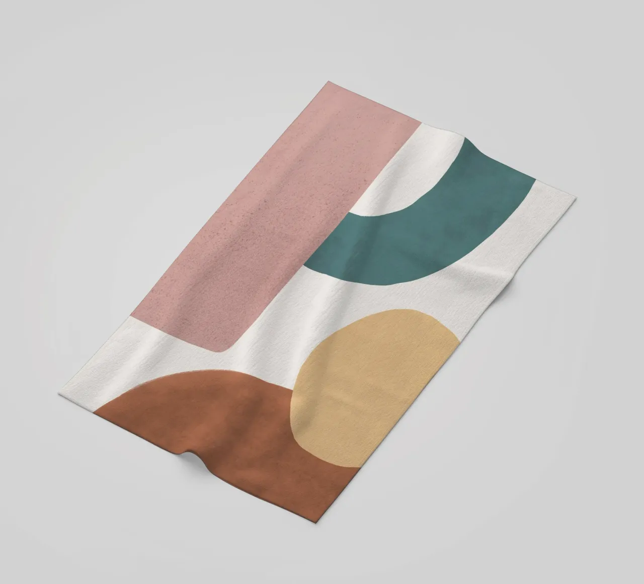 Abstract Earth 1-2 - Painted Shapes beach towel by MoonlightPrint