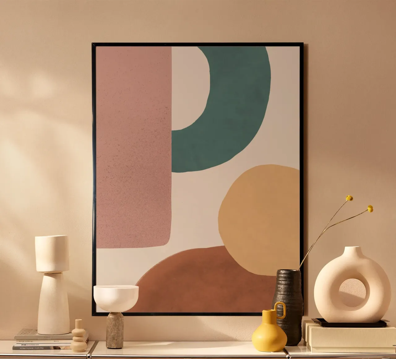Abstracte Aarde 1-2 - Geschilderde Vormen hahnemühle van MoonlightPrint