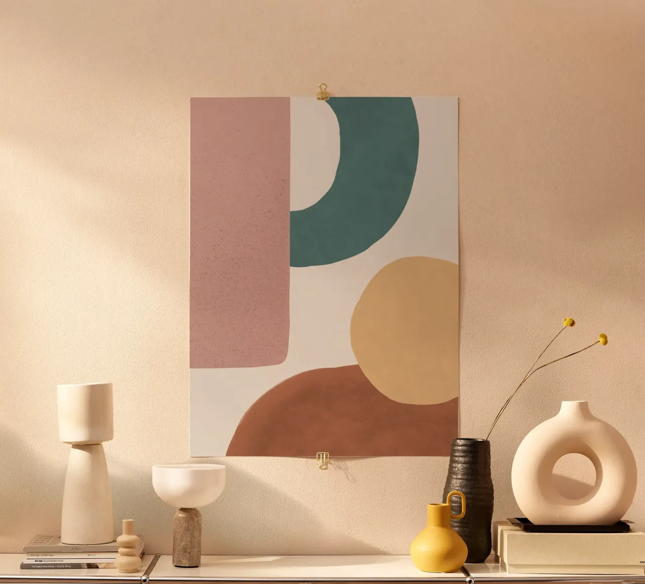 Abstracte Aarde 1-2 - Geschilderde Vormen hahnemühle van MoonlightPrint