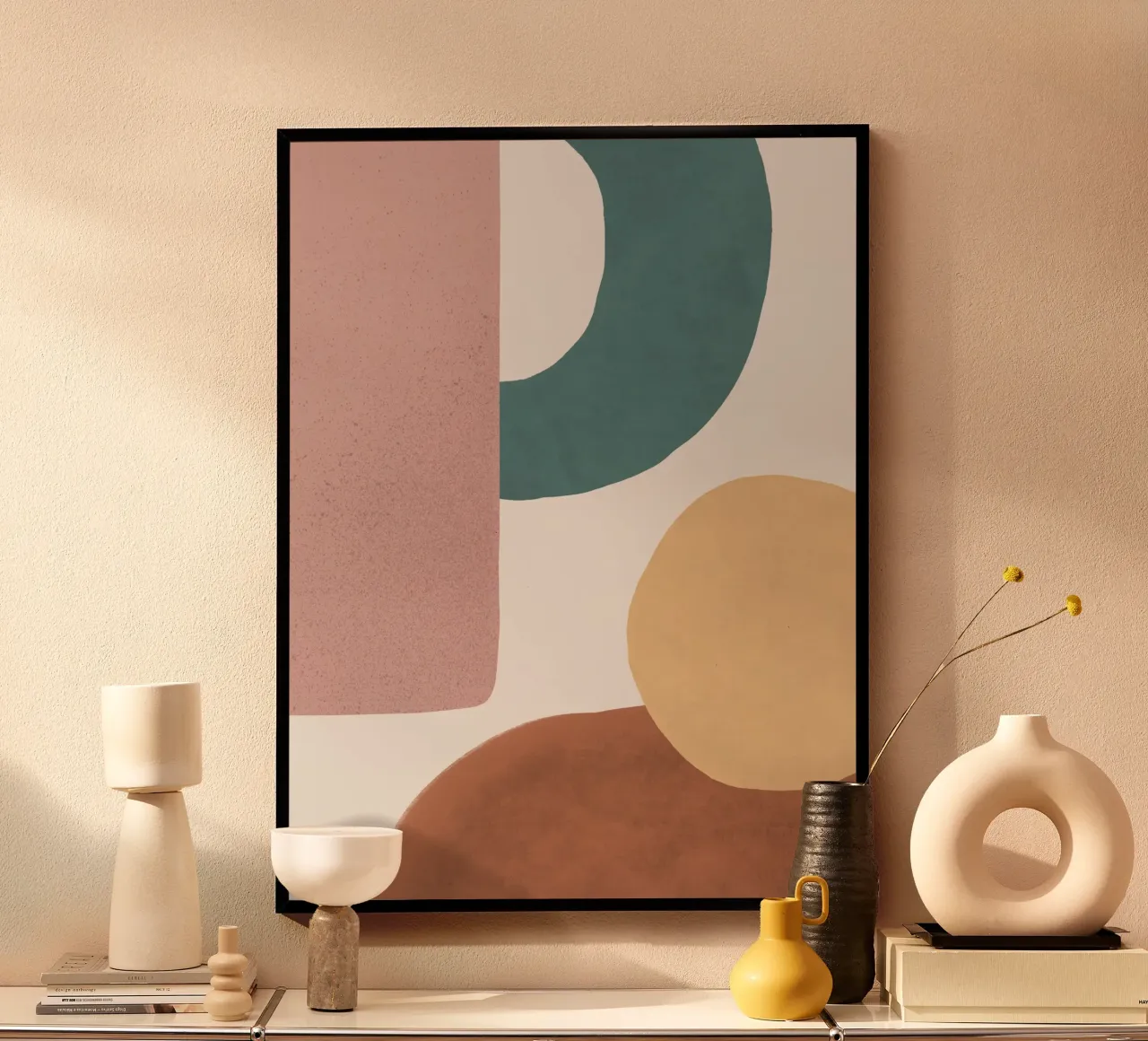 Abstracte Aarde 1-2 - Geschilderde Vormen hahnemühle van MoonlightPrint