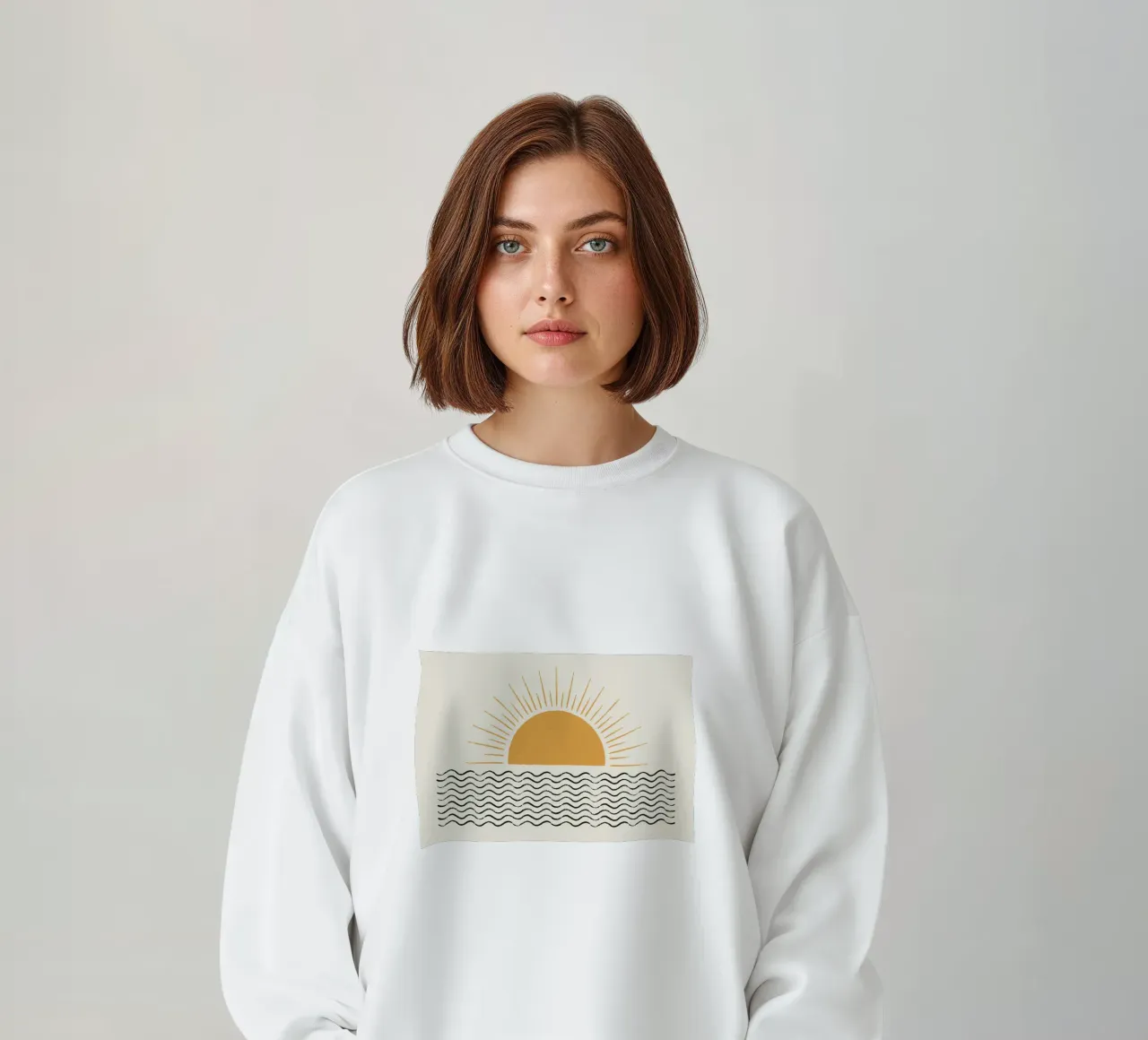 Sunrise Ocean - Stile moderno di metà secolo felpa da MoonlightPrint