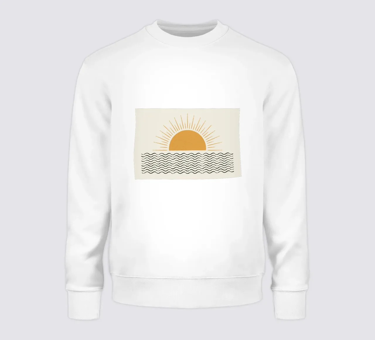 Sunrise Ocean - Stile moderno di metà secolo felpa da MoonlightPrint