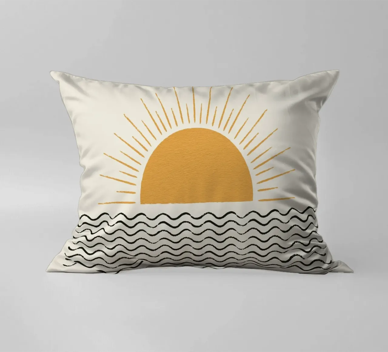 Sunrise Ocean - Stile moderno di metà secolo cuscino da MoonlightPrint