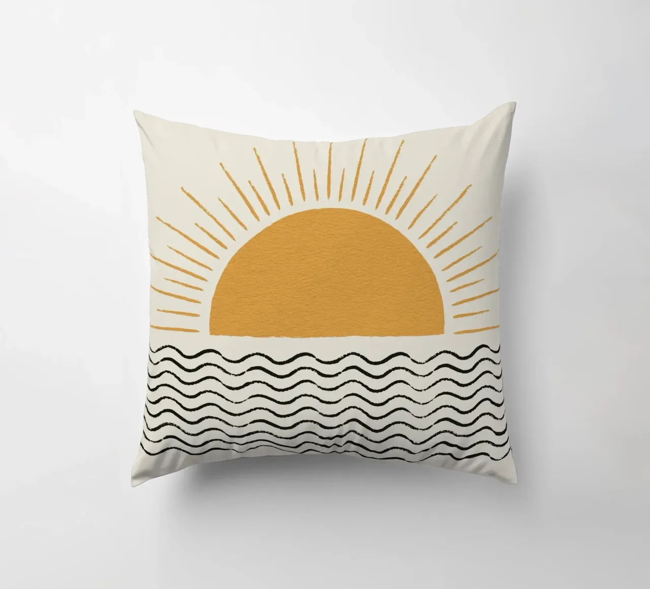 Sunrise Ocean - Stile moderno di metà secolo cuscino da MoonlightPrint