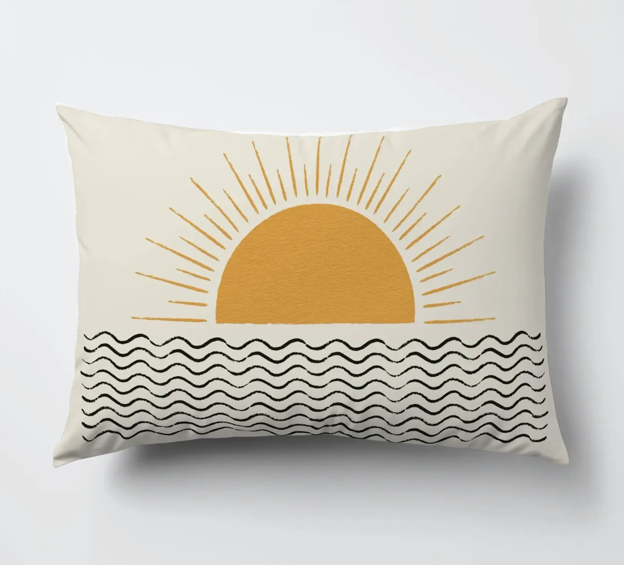 Sunrise Ocean - Stile moderno di metà secolo cuscino da MoonlightPrint