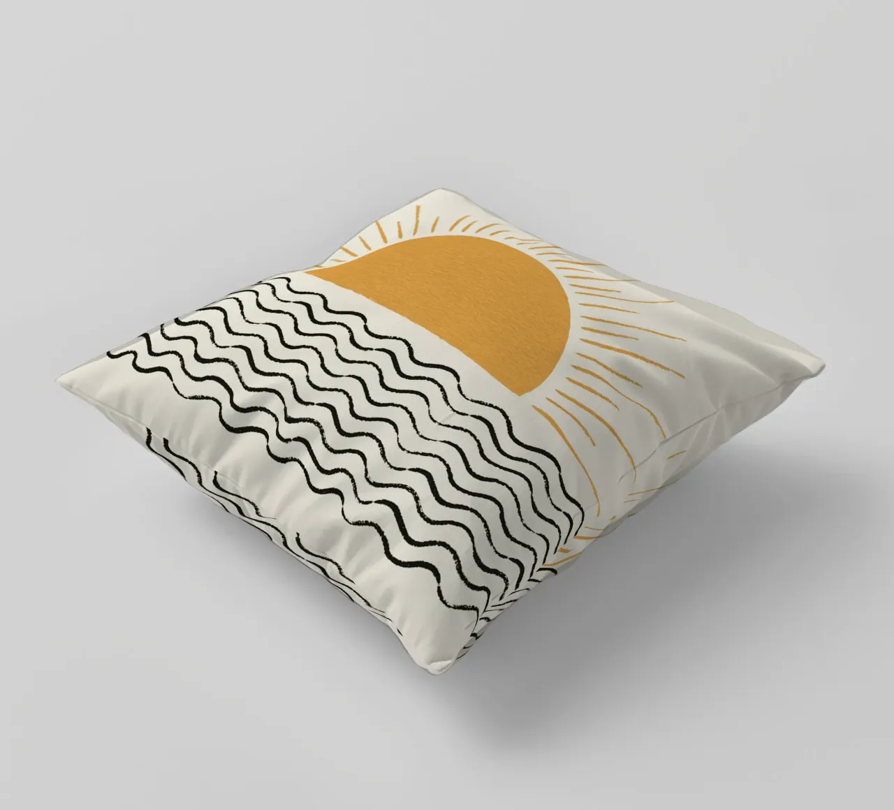 Sunrise Ocean - Stile moderno di metà secolo cuscino da MoonlightPrint