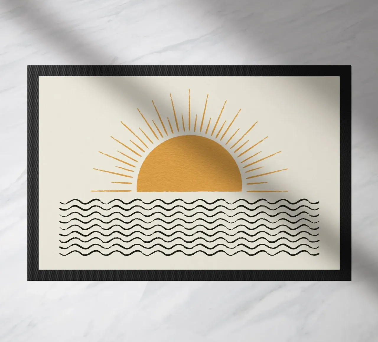 Sunrise Ocean - Stile moderno di metà secolo zerbino da MoonlightPrint