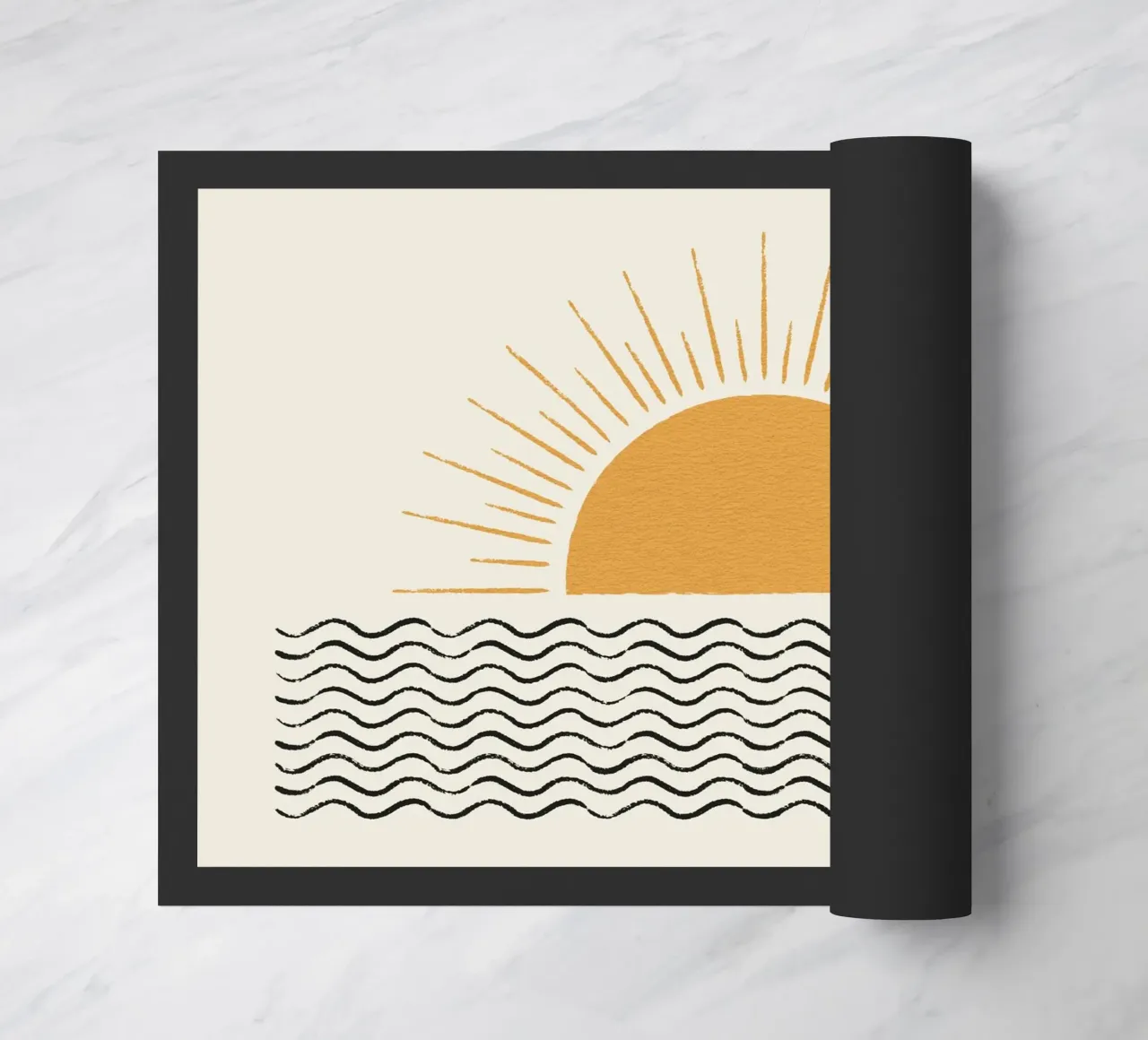 Sunrise Ocean - Stile moderno di metà secolo zerbino da MoonlightPrint