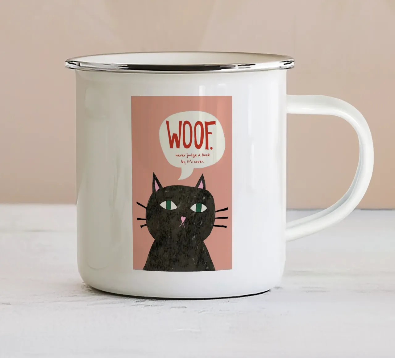 Never judge a book by its cover tazza in smalto da thesoulhugclub