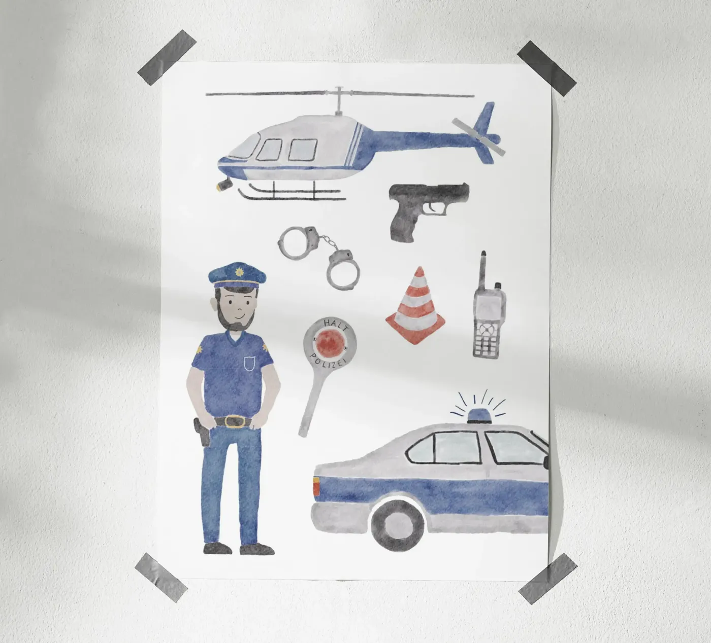 Polizei poster da herzundpapier