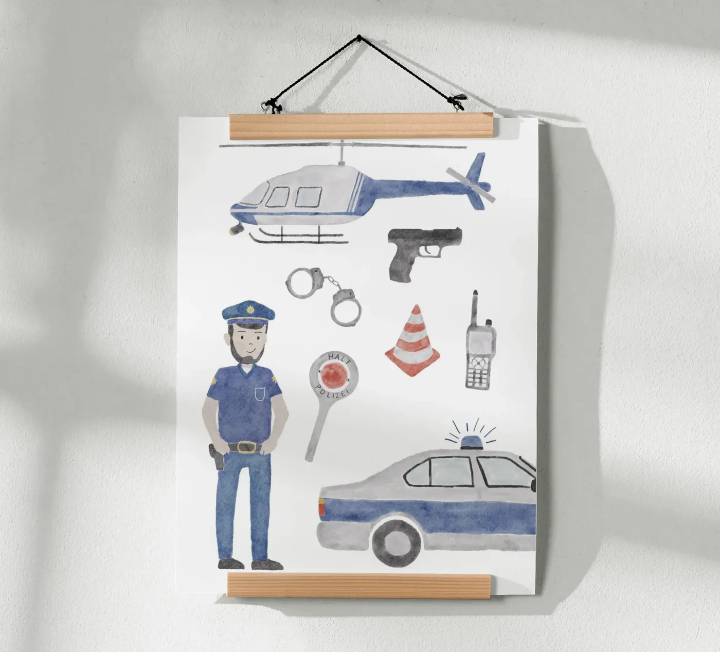 Polizei poster da herzundpapier