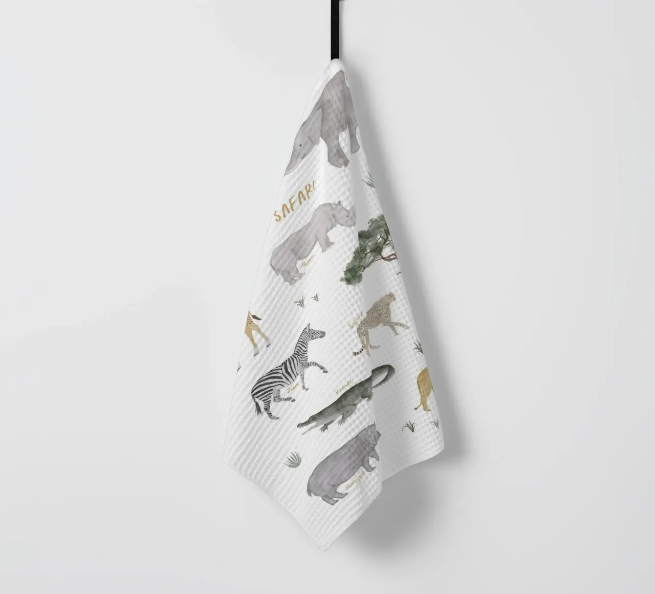Poster "Auf Safari" - Afrikatiere canovaccio da cucina da herzundpapier