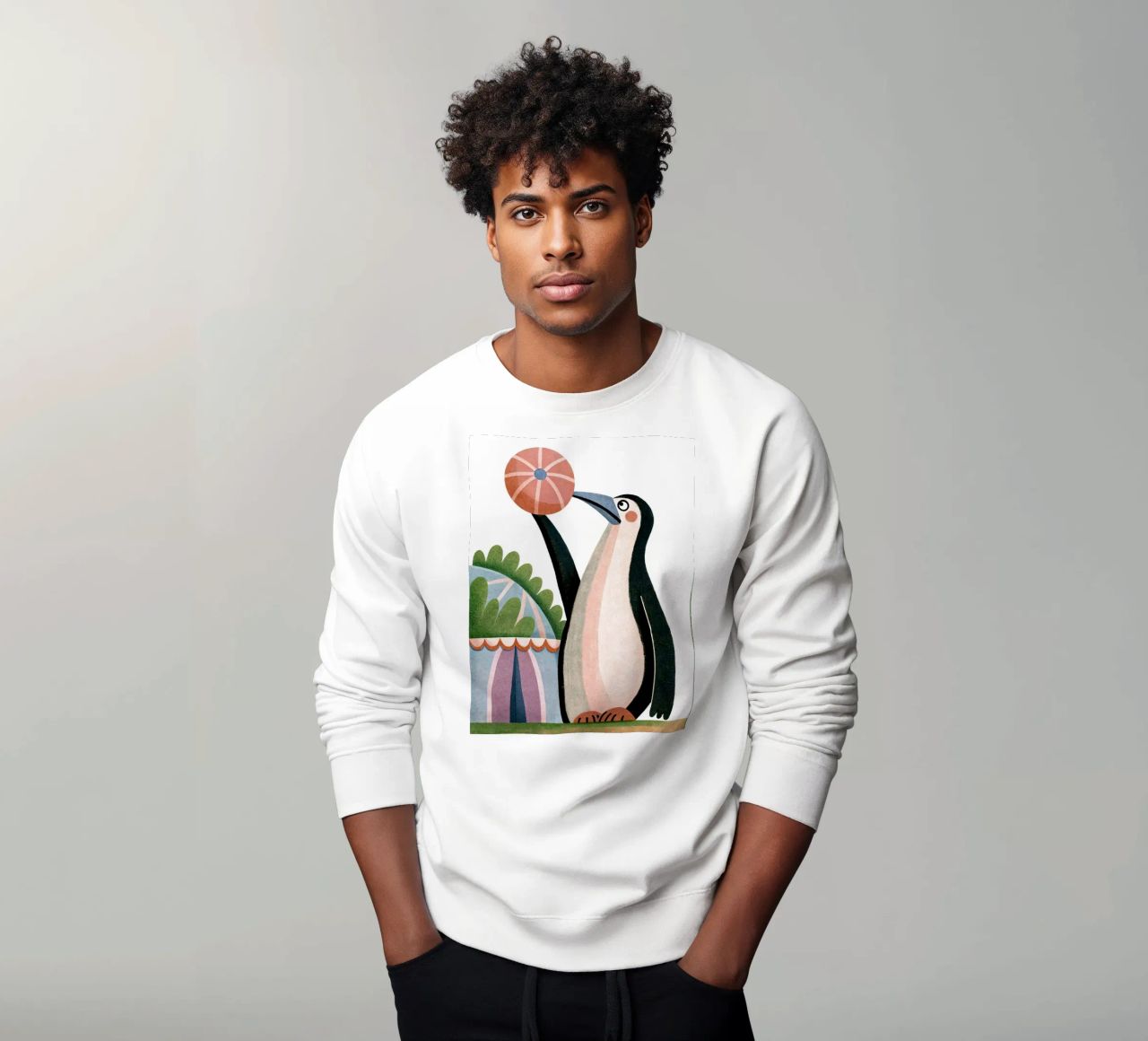 Un buffo pinguino felpa da BABY ART PRINTS