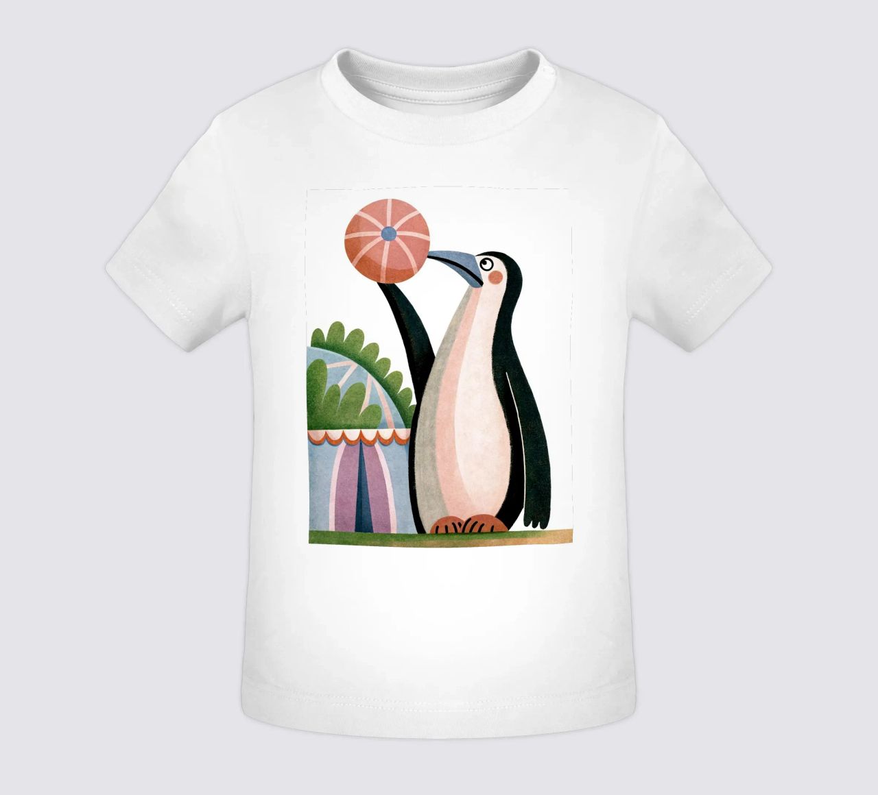 Un buffo pinguino maglietta neonato da BABY ART PRINTS