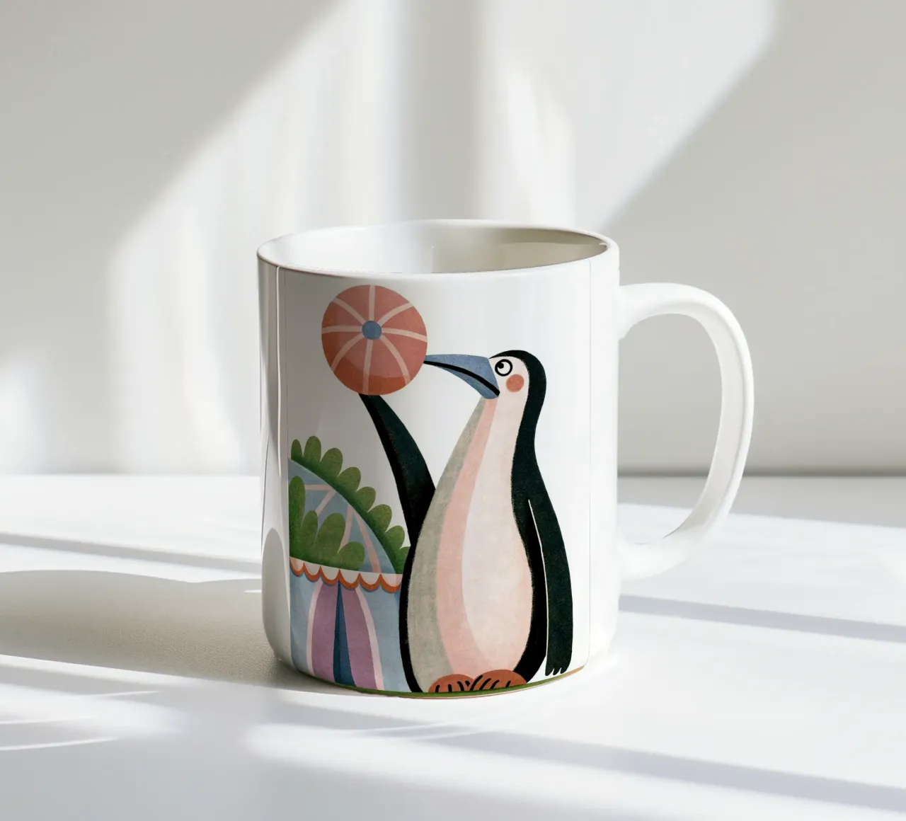 Un buffo pinguino tazza in ceramica da BABY ART PRINTS
