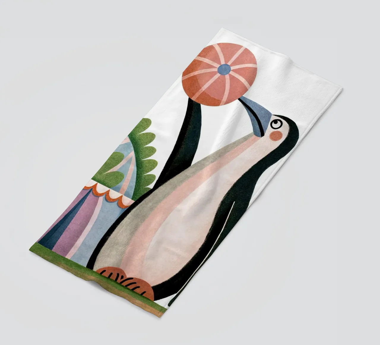 Un buffo pinguino telo mare da 🐹 BABY ART PRINTS
