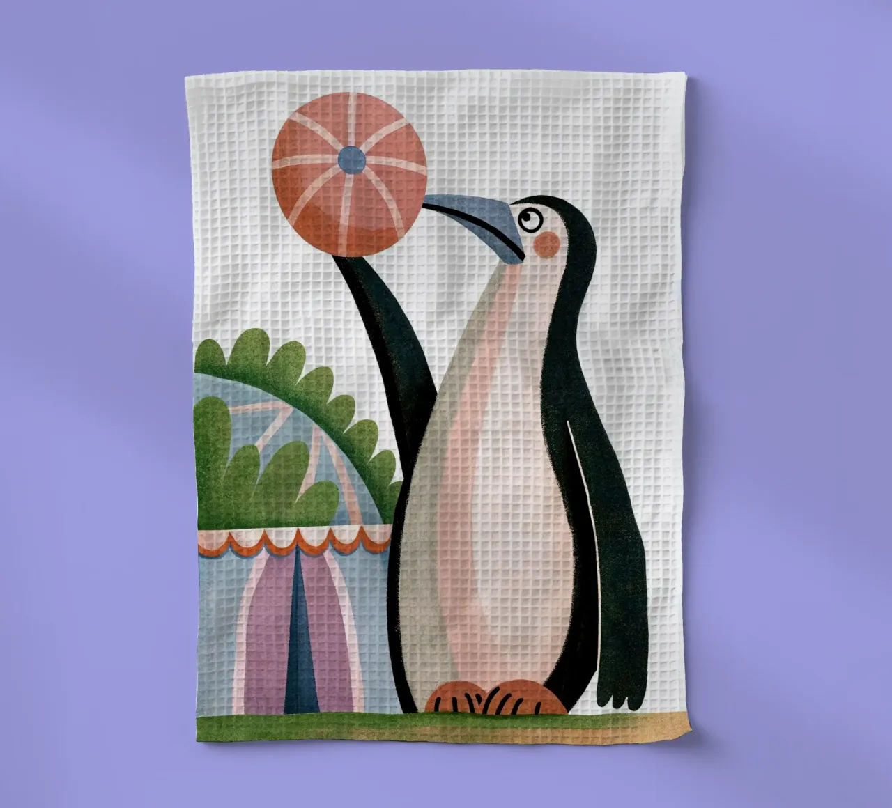 Un buffo pinguino canovaccio da cucina da 🐹 BABY ART PRINTS