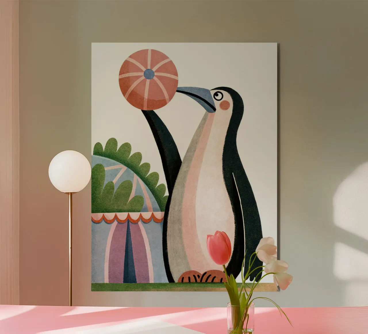 A funny penguin forex plate by 🐹 BABY ART PRINTS